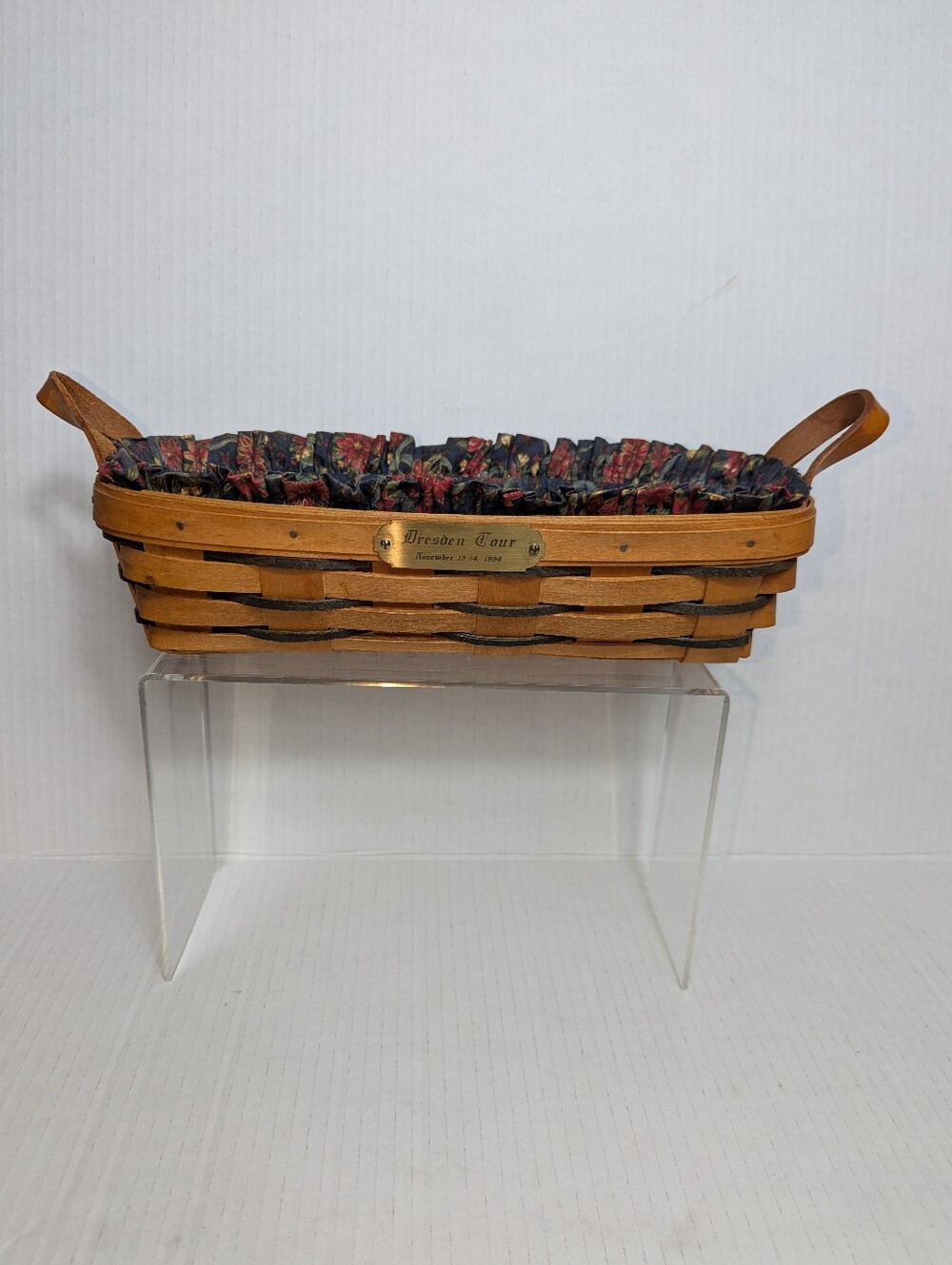 Vintage 1994 Longaberger Dresden Tour Cracker Basket Combo